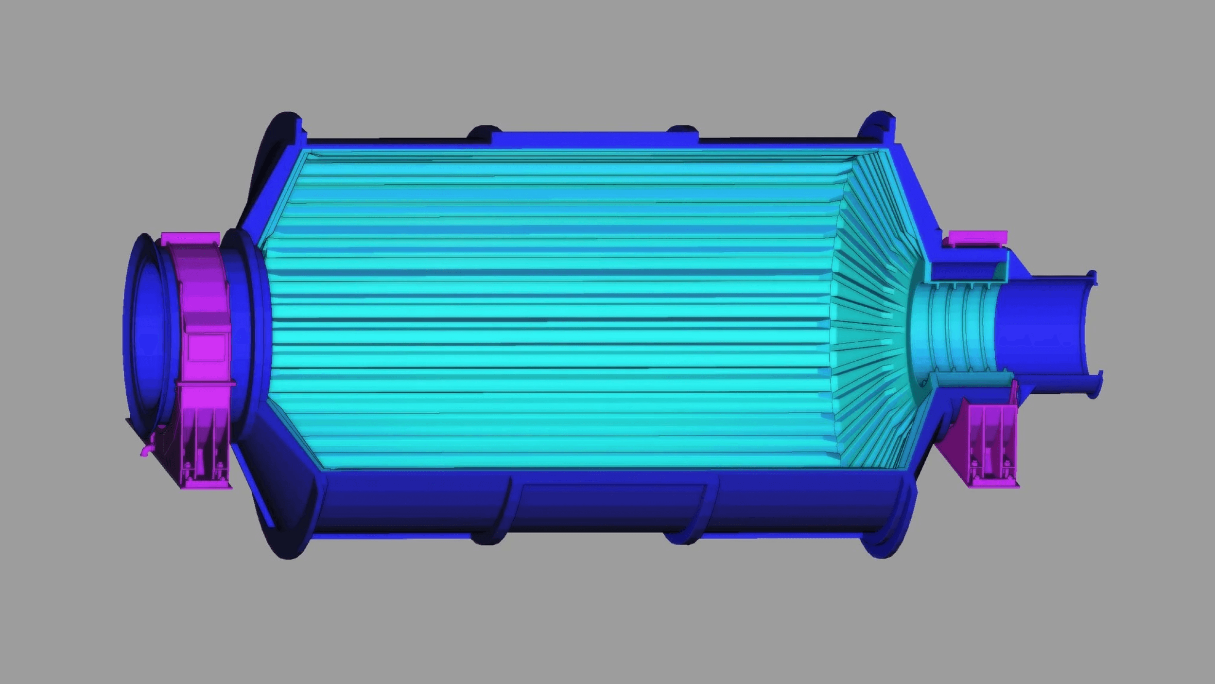 Section of Ball Mill CAD Model